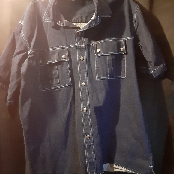 Boom X denim button-down short sleeve shirt - Picture 7 of 7